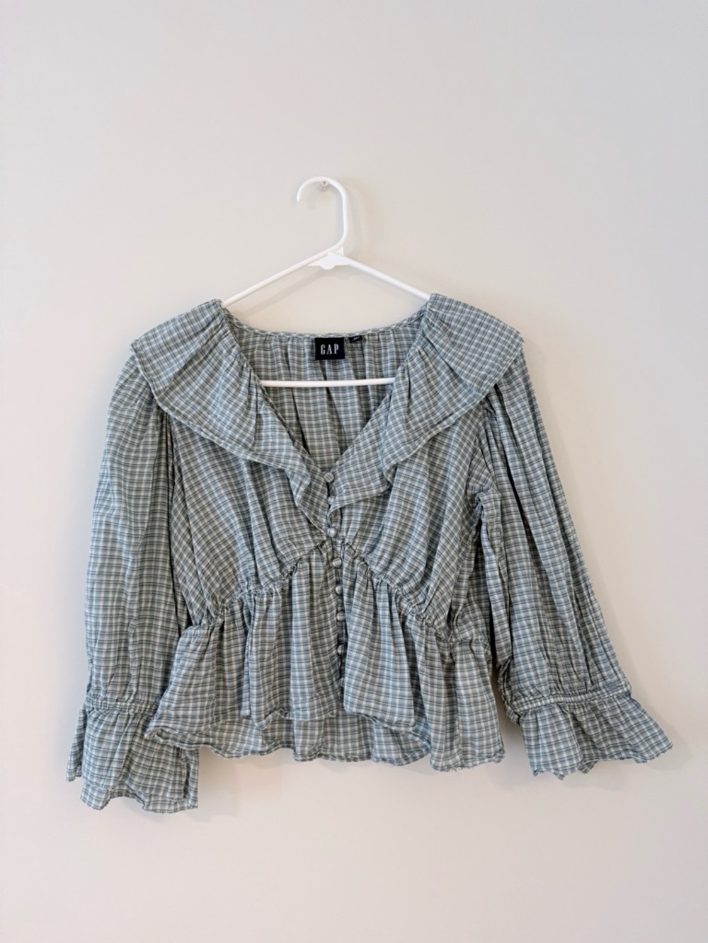 Gap Ruffle Collar V-Neck Top